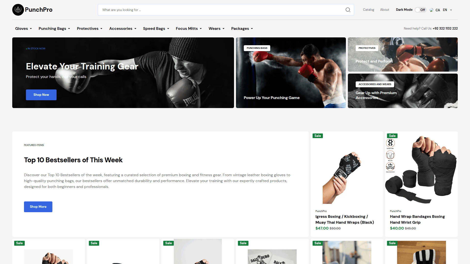 PunchPro website screenshot at 1920 by 1080