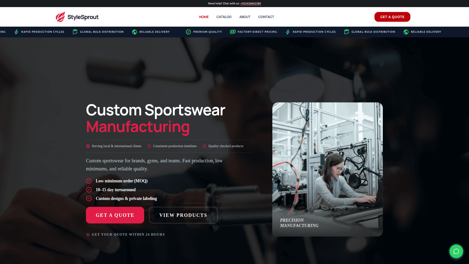 StyleSprout website screenshot at 1920 by 1080